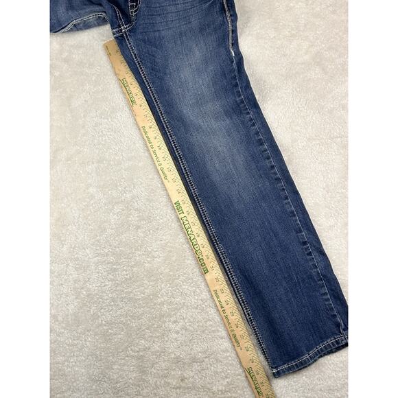 Rock & Roll Denim Pistol Straight Jeans Men 29x32 Wash Thick Stitch Cowboy - Picture 5 of 8